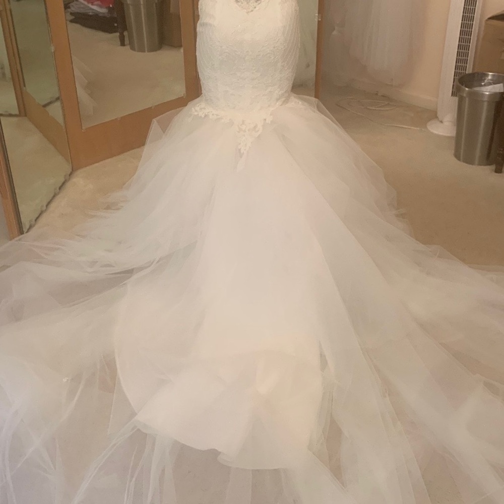 Pnina Tornai Mermaid Style Lace Wedding Dress - Picture 3 of 8